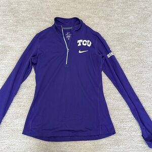 TCU nike dry fit quarter zip